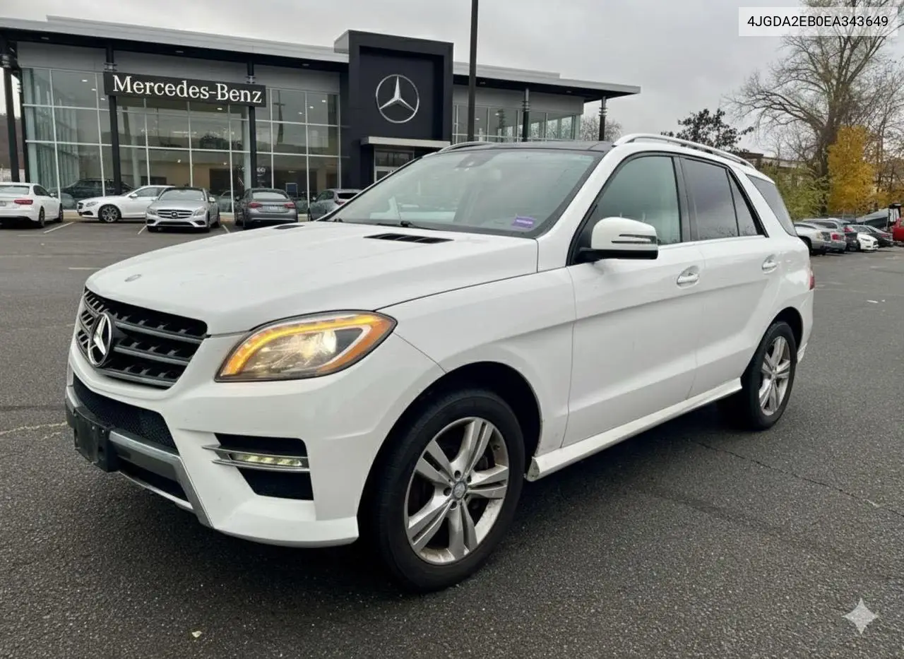 4JGDA2EB0EA343649 2014 Mercedes-Benz Ml 350 Bluetec