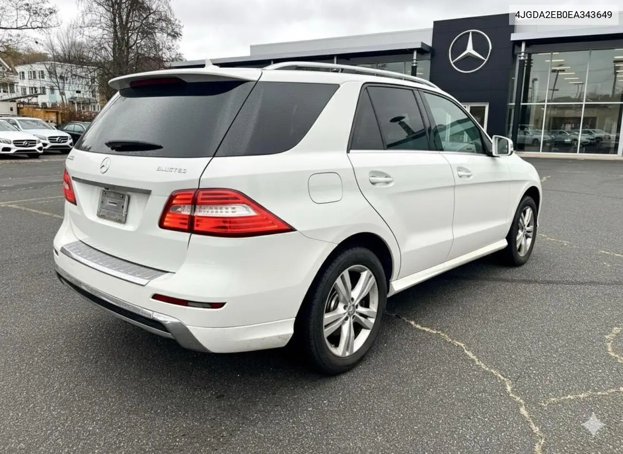 4JGDA2EB0EA343649 2014 Mercedes-Benz Ml 350 Bluetec