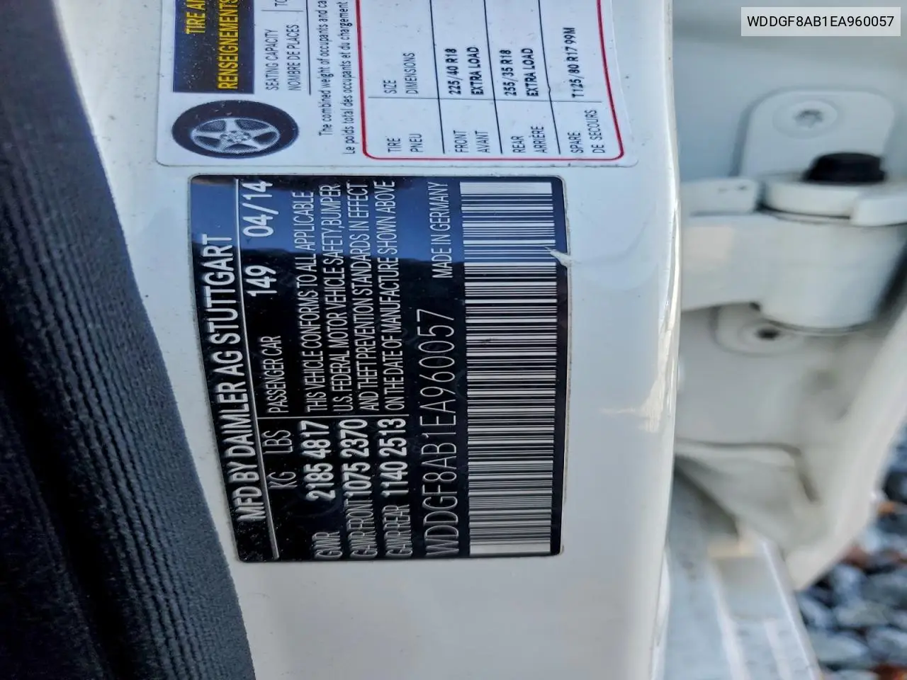 WDDGF8AB1EA960057 2014 Mercedes-Benz C 300 4Matic