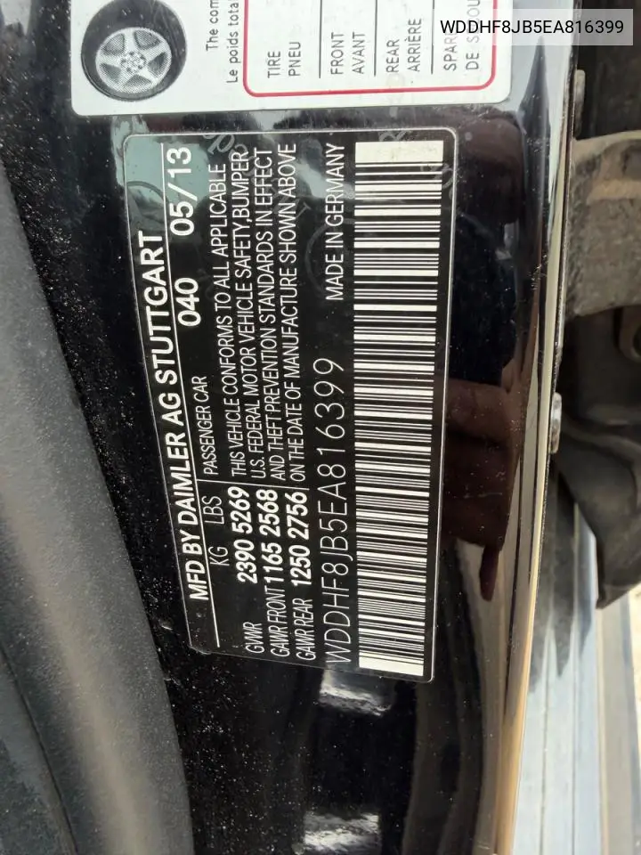 WDDHF8JB5EA816399 2014 Mercedes-Benz E 350 4Matic