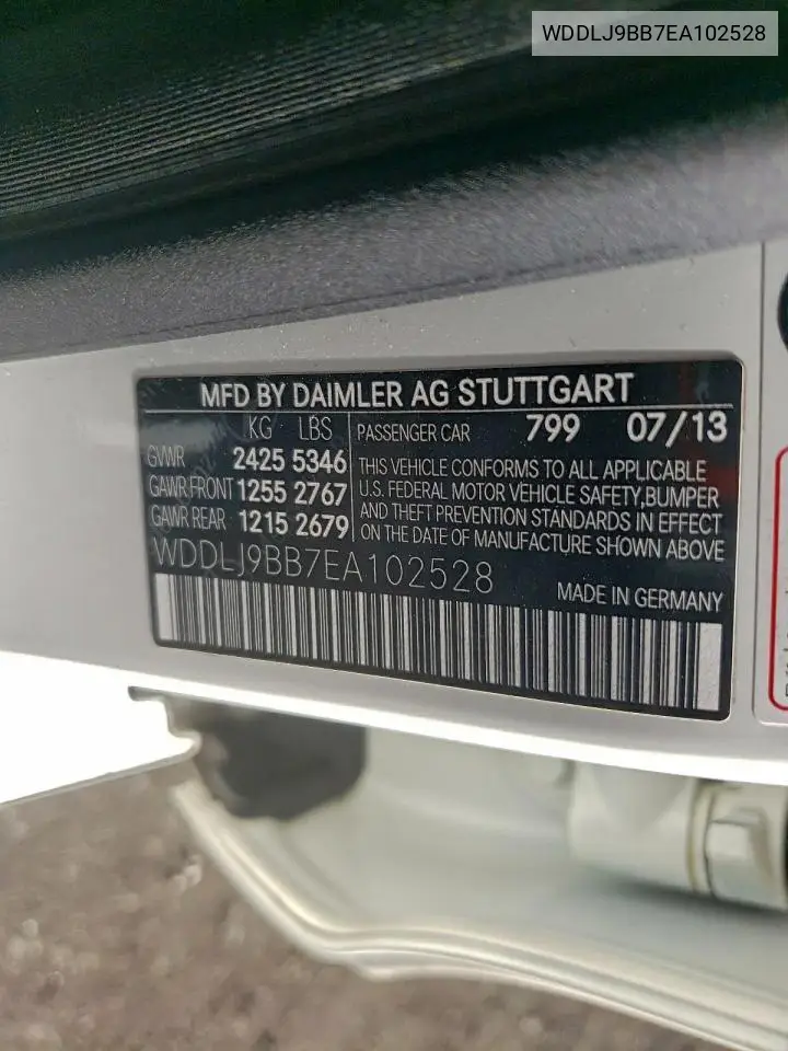 WDDLJ9BB7EA102528 2014 Mercedes-Benz Cls 550 4Matic