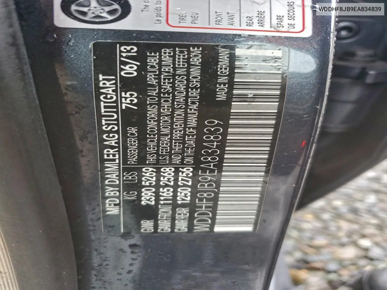 WDDHF8JB9EA834839 2014 Mercedes-Benz E 350 4Matic