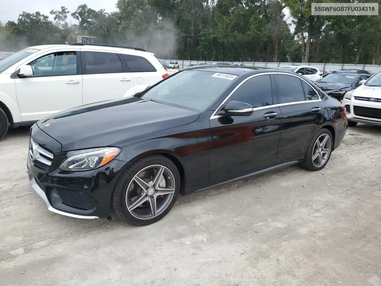 55SWF6GB7FU034318 2015 Mercedes-Benz C 400 4Matic