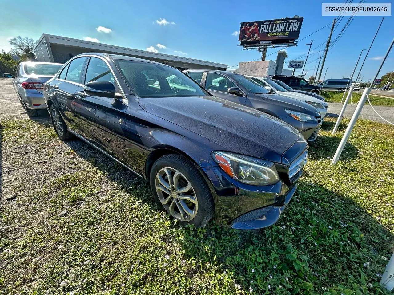 55SWF4KB0FU002645 2015 Mercedes-Benz C 300 4Matic