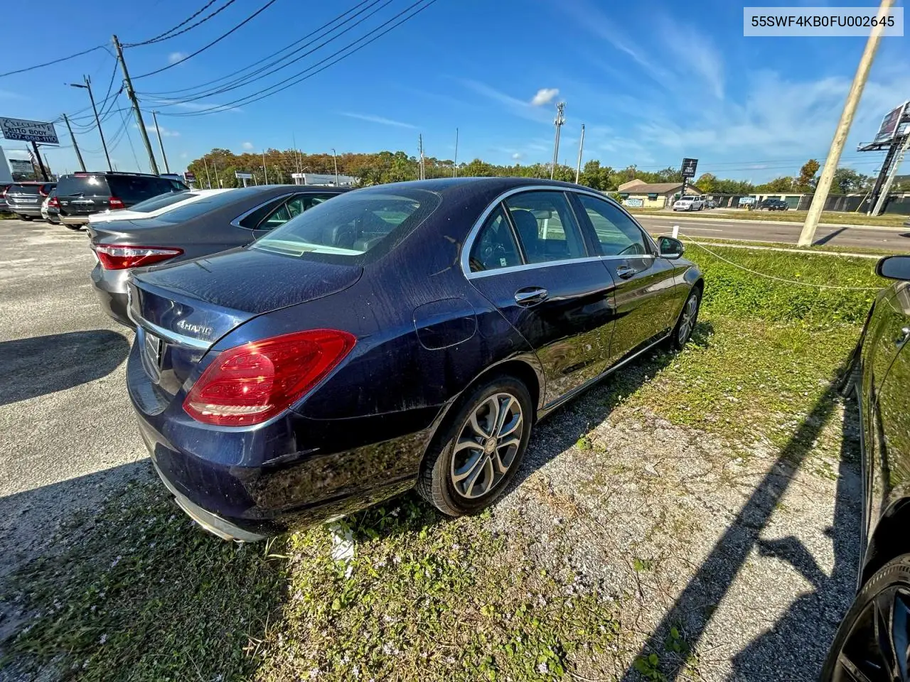 55SWF4KB0FU002645 2015 Mercedes-Benz C 300 4Matic