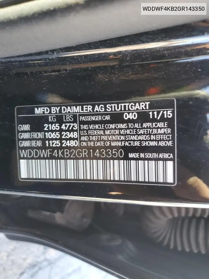 WDDWF4KB2GR143350 2016 Mercedes-Benz C 300 4Matic