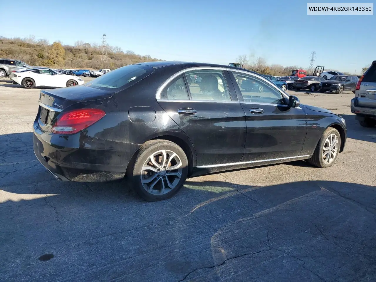 WDDWF4KB2GR143350 2016 Mercedes-Benz C 300 4Matic