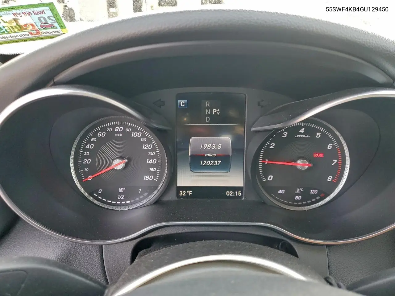 55SWF4KB4GU129450 2016 Mercedes-Benz C 300 4Matic