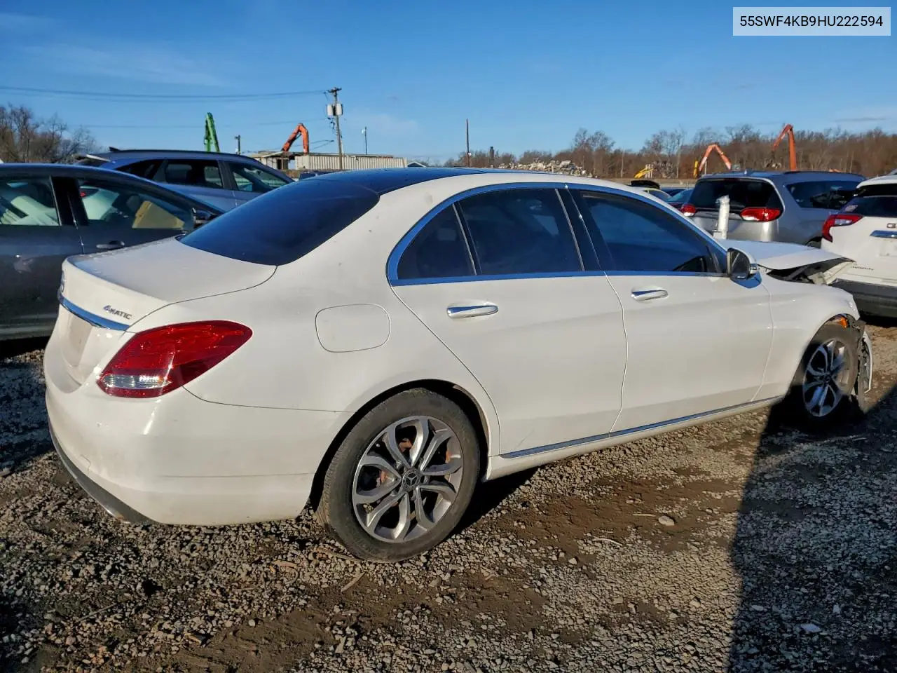 55SWF4KB9HU222594 2017 Mercedes-Benz C 300 4Matic