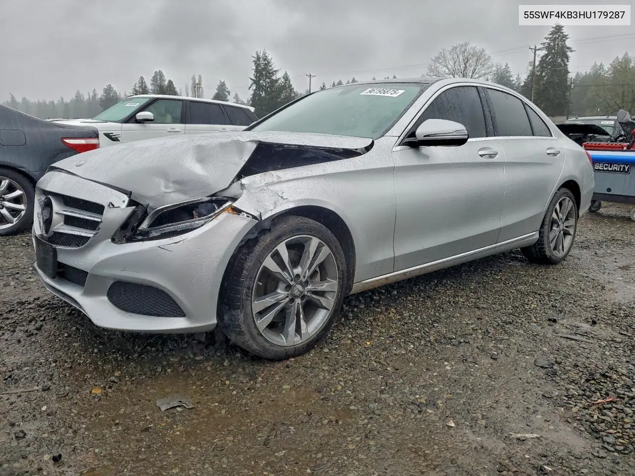 55SWF4KB3HU179287 2017 Mercedes-Benz C 300 4Matic