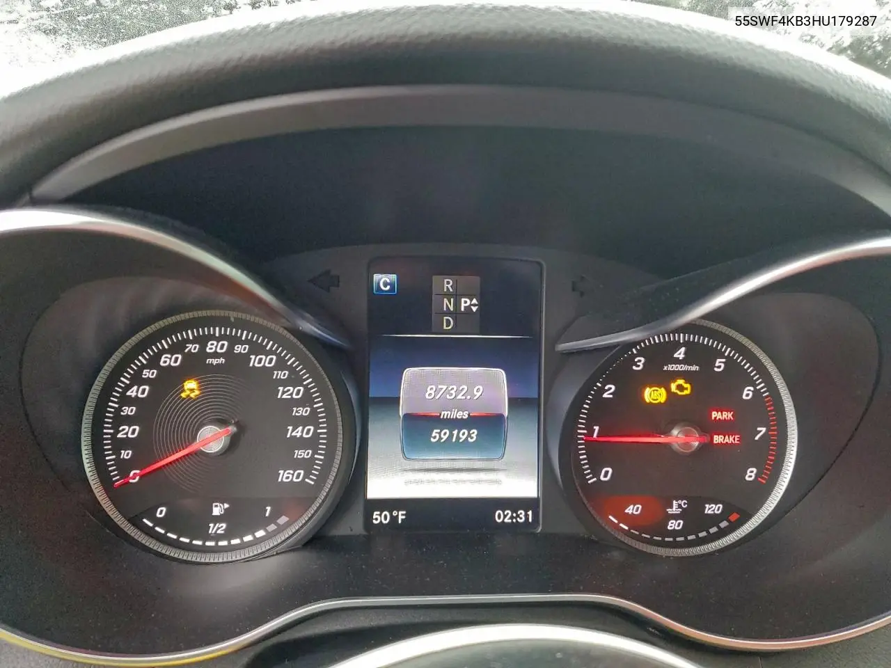 55SWF4KB3HU179287 2017 Mercedes-Benz C 300 4Matic