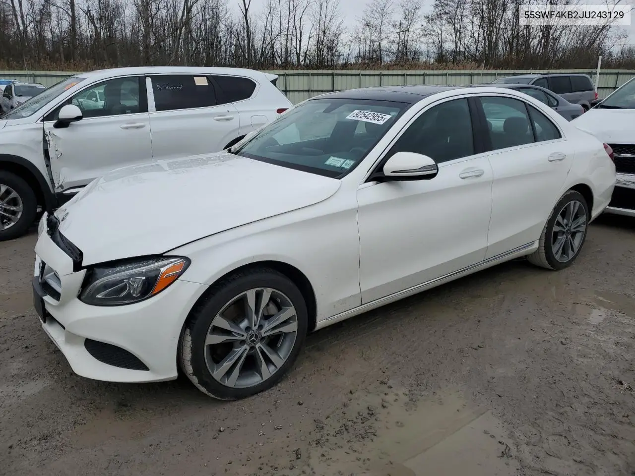 55SWF4KB2JU243129 2018 Mercedes-Benz C 300 4Matic
