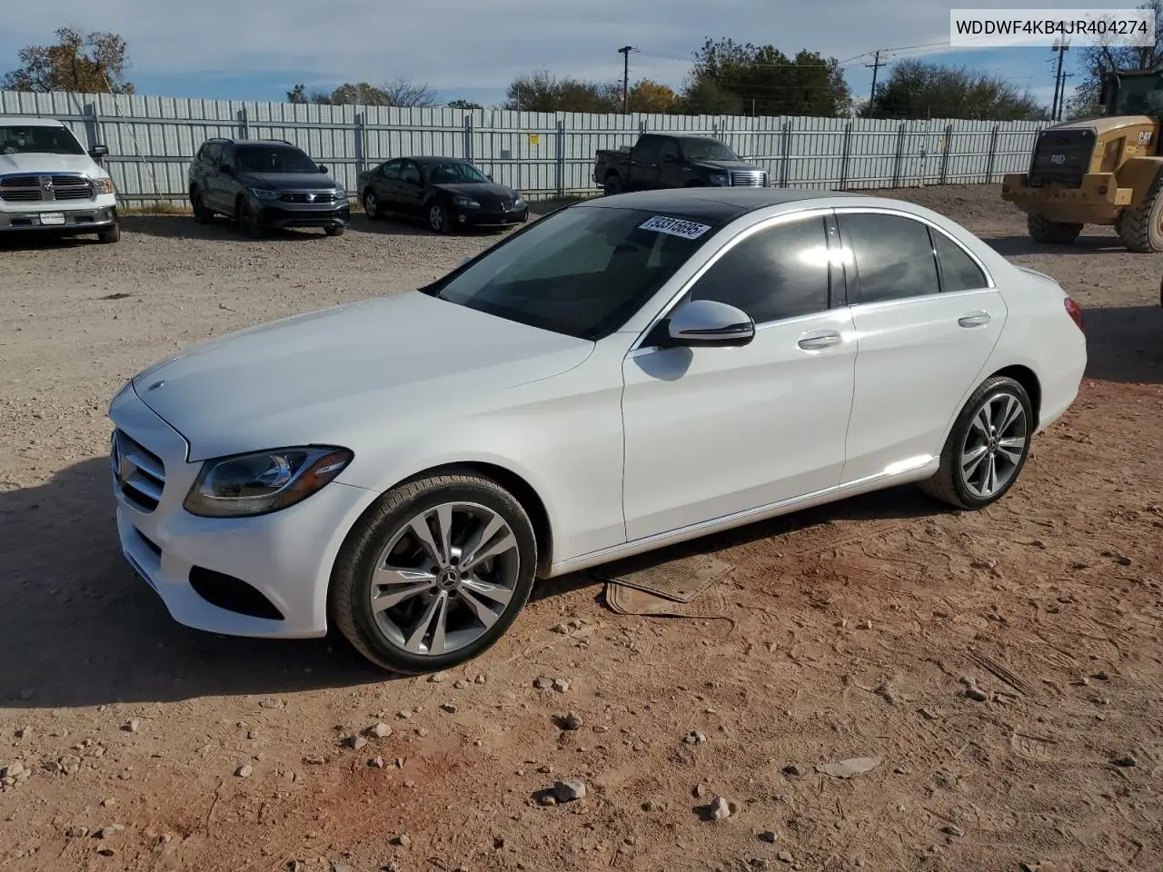 WDDWF4KB4JR404274 2018 Mercedes-Benz C 300 4Matic