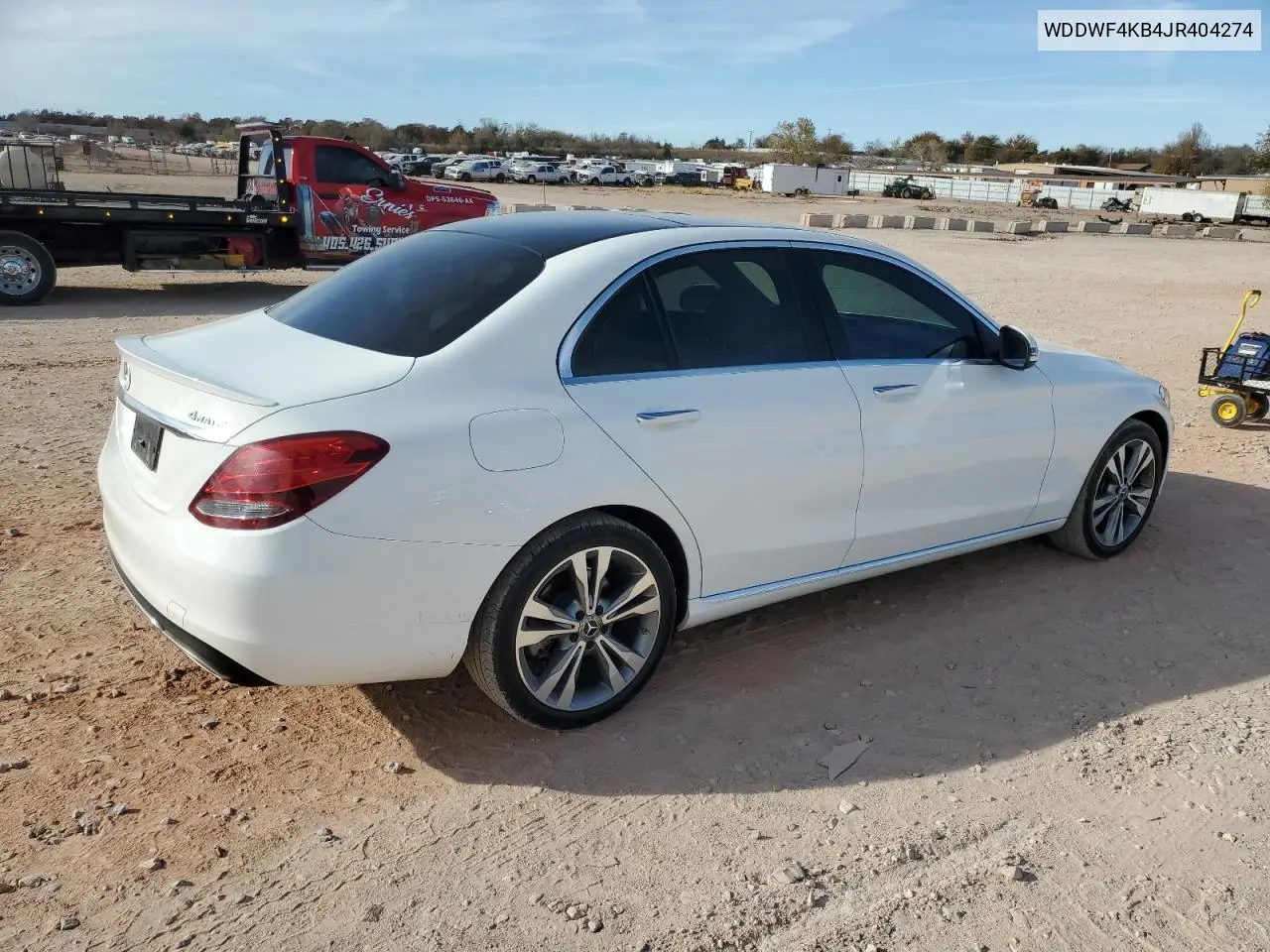WDDWF4KB4JR404274 2018 Mercedes-Benz C 300 4Matic