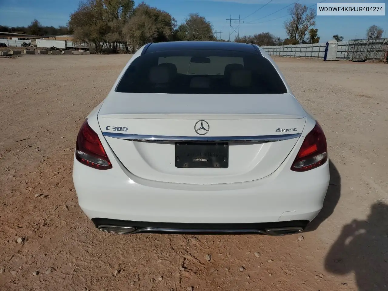 WDDWF4KB4JR404274 2018 Mercedes-Benz C 300 4Matic
