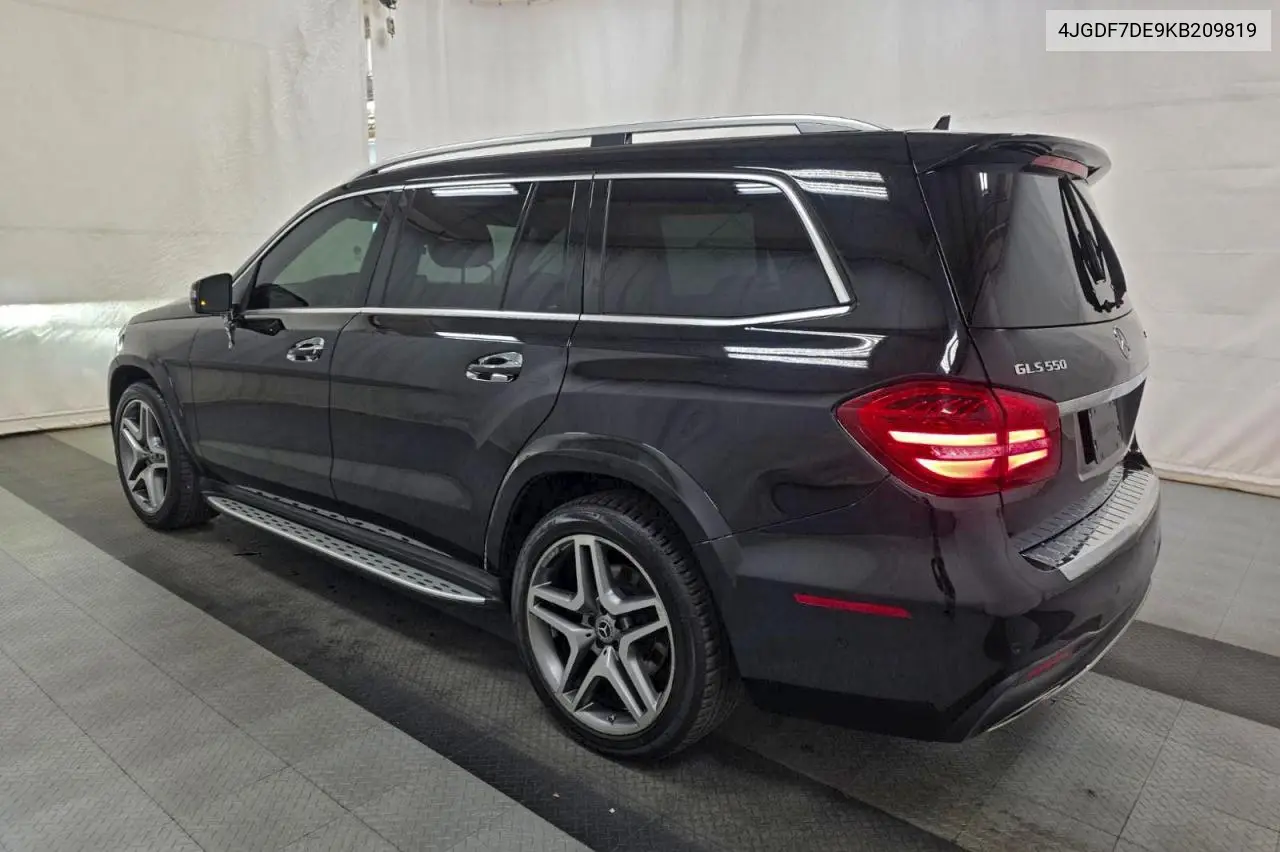 4JGDF7DE9KB209819 2019 Mercedes-Benz Gls 550 4Matic