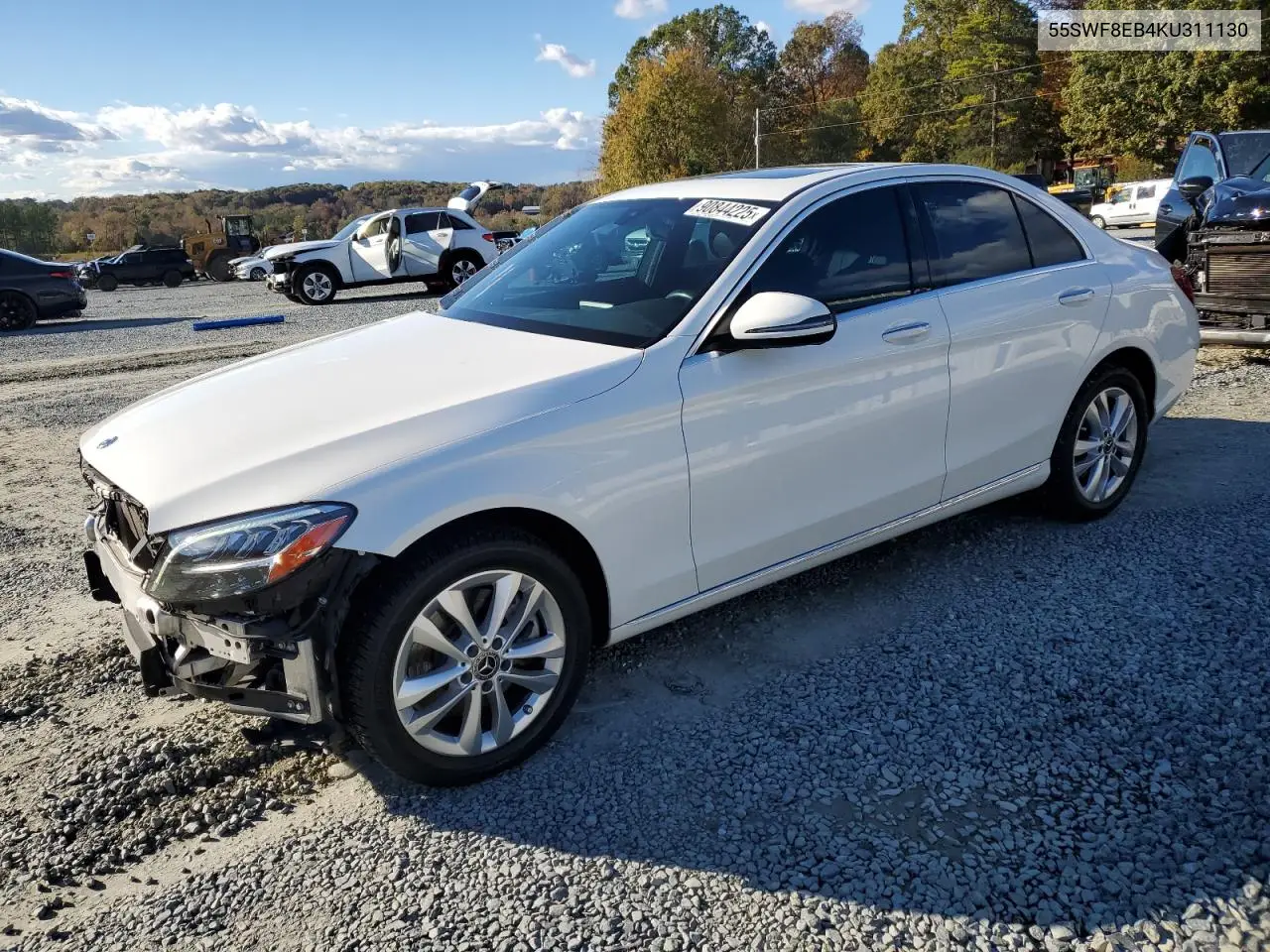 55SWF8EB4KU311130 2019 Mercedes-Benz C 300 4Matic