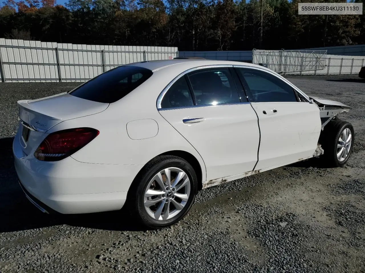 55SWF8EB4KU311130 2019 Mercedes-Benz C 300 4Matic