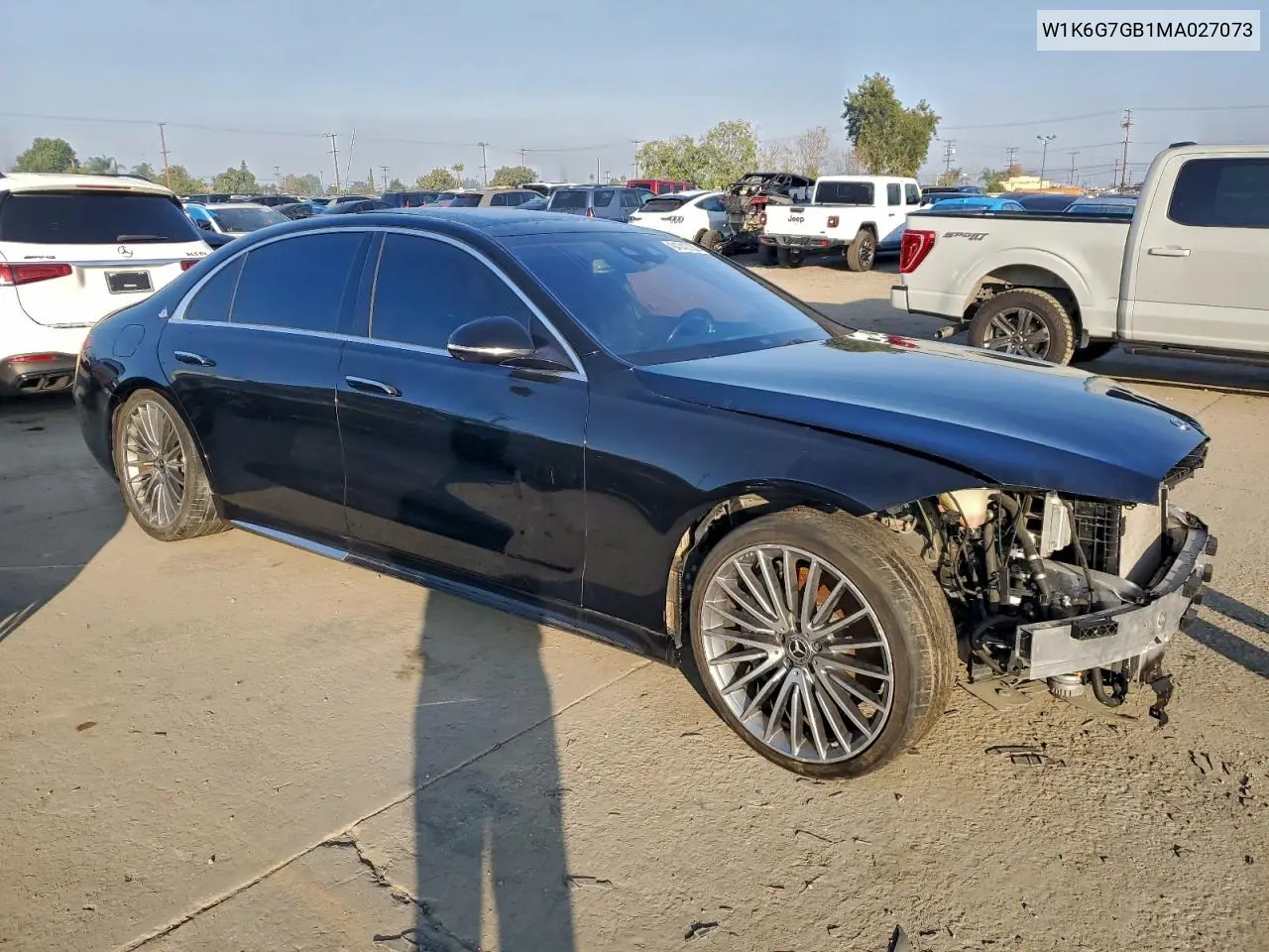 W1K6G7GB1MA027073 2021 Mercedes-Benz S 580 4Matic