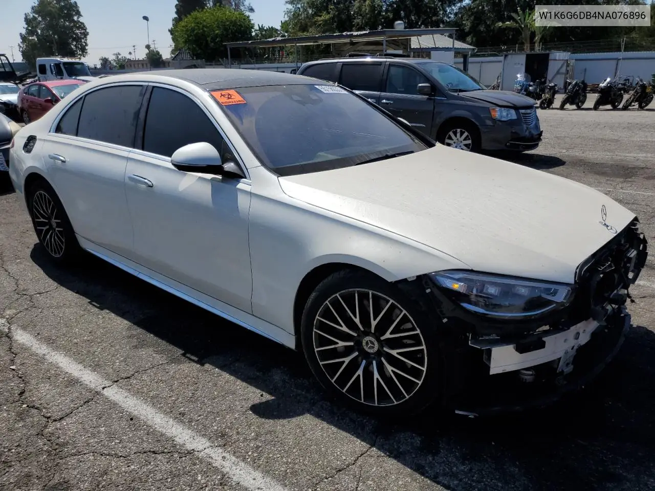 W1K6G6DB4NA076896 2022 Mercedes-Benz S 500 4Matic