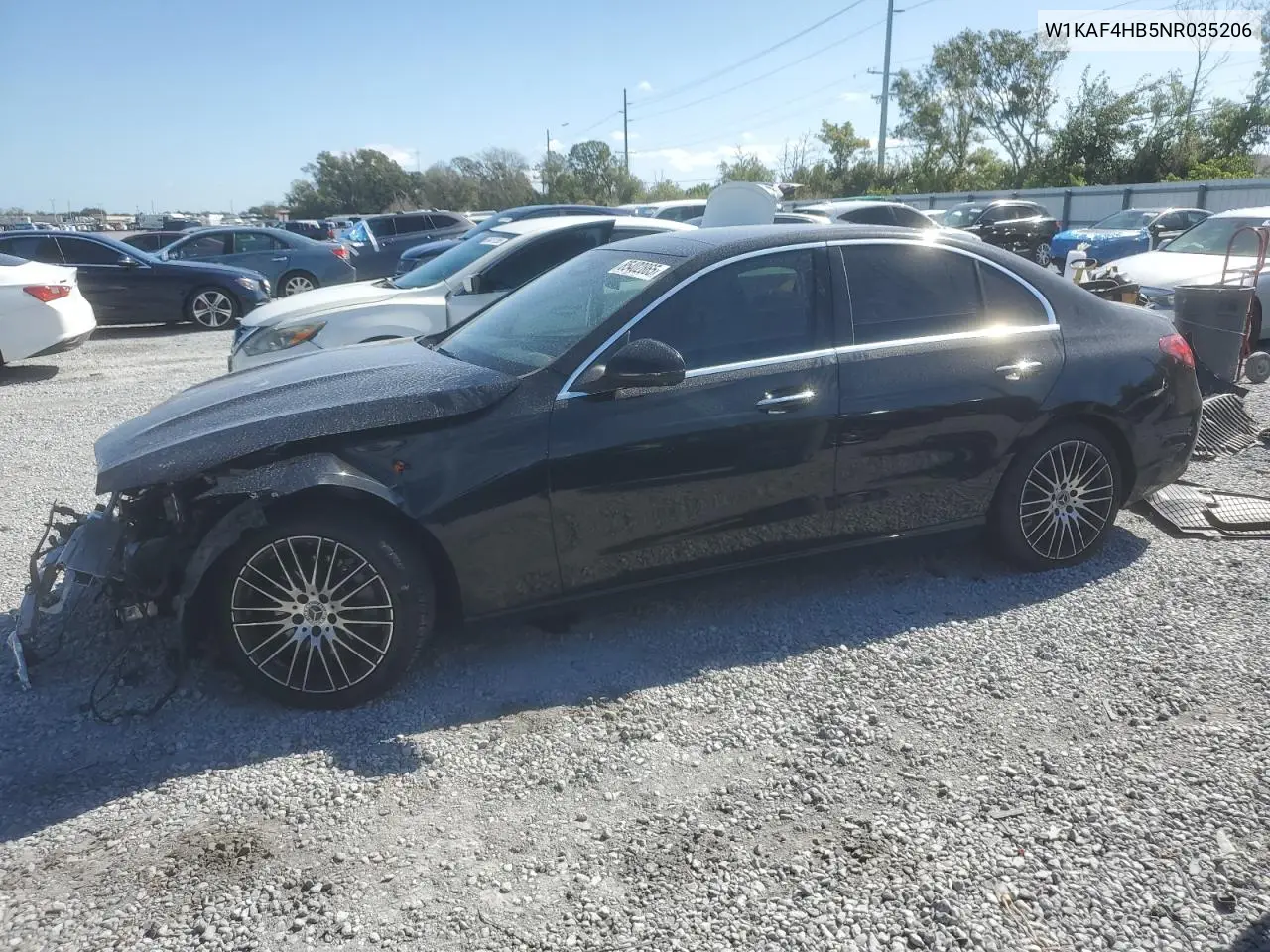 W1KAF4HB5NR035206 2022 Mercedes-Benz C 300 4Matic
