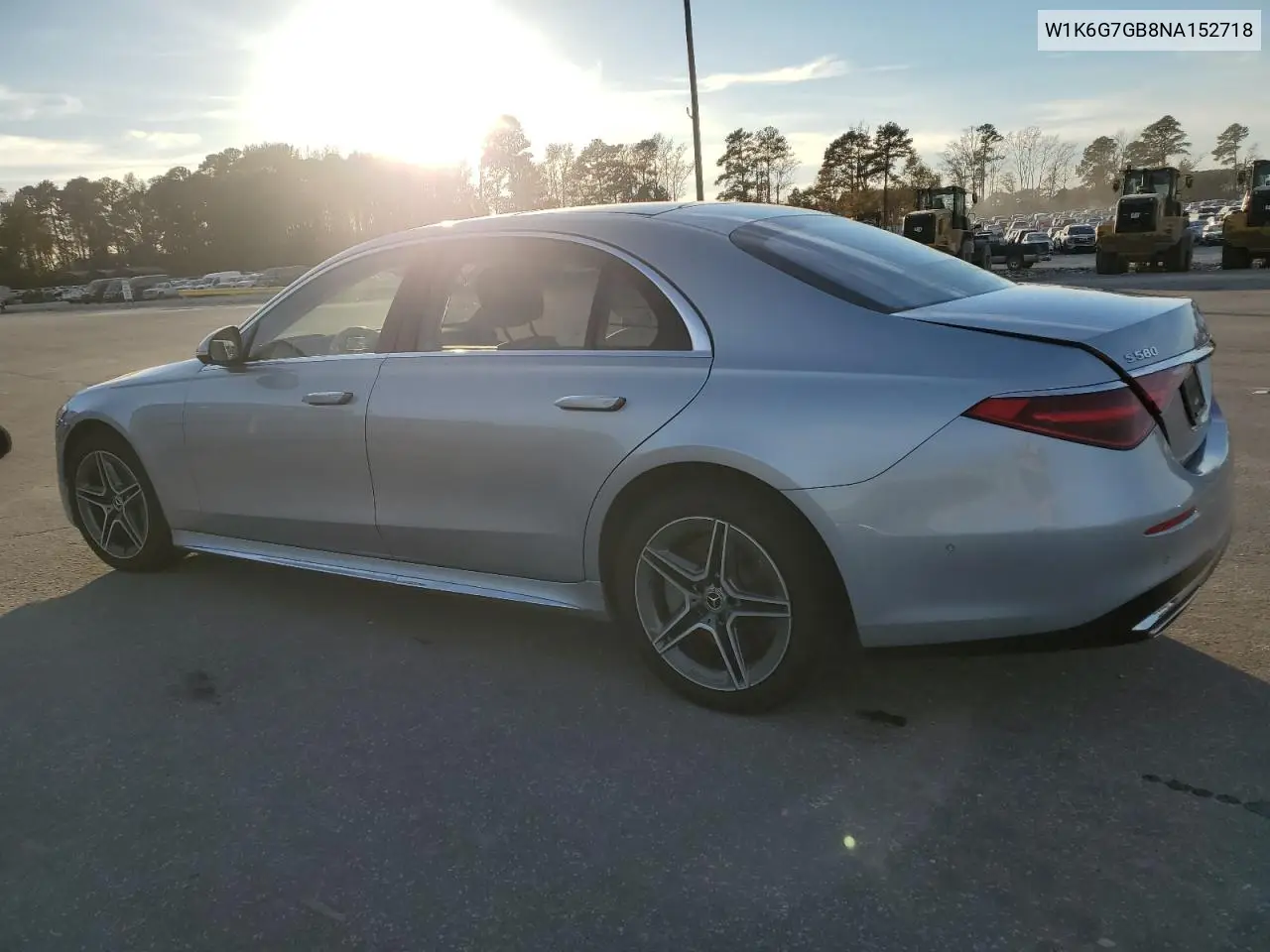 W1K6G7GB8NA152718 2022 Mercedes-Benz S 580 4Matic