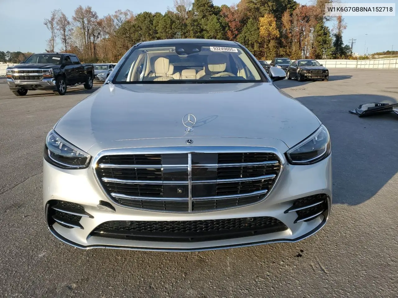 W1K6G7GB8NA152718 2022 Mercedes-Benz S 580 4Matic
