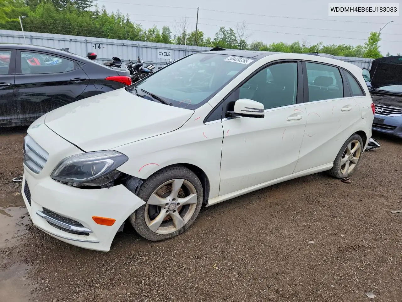 2014 Mercedes-Benz B250 VIN: WDDMH4EB6EJ183083 Lot: 56420356