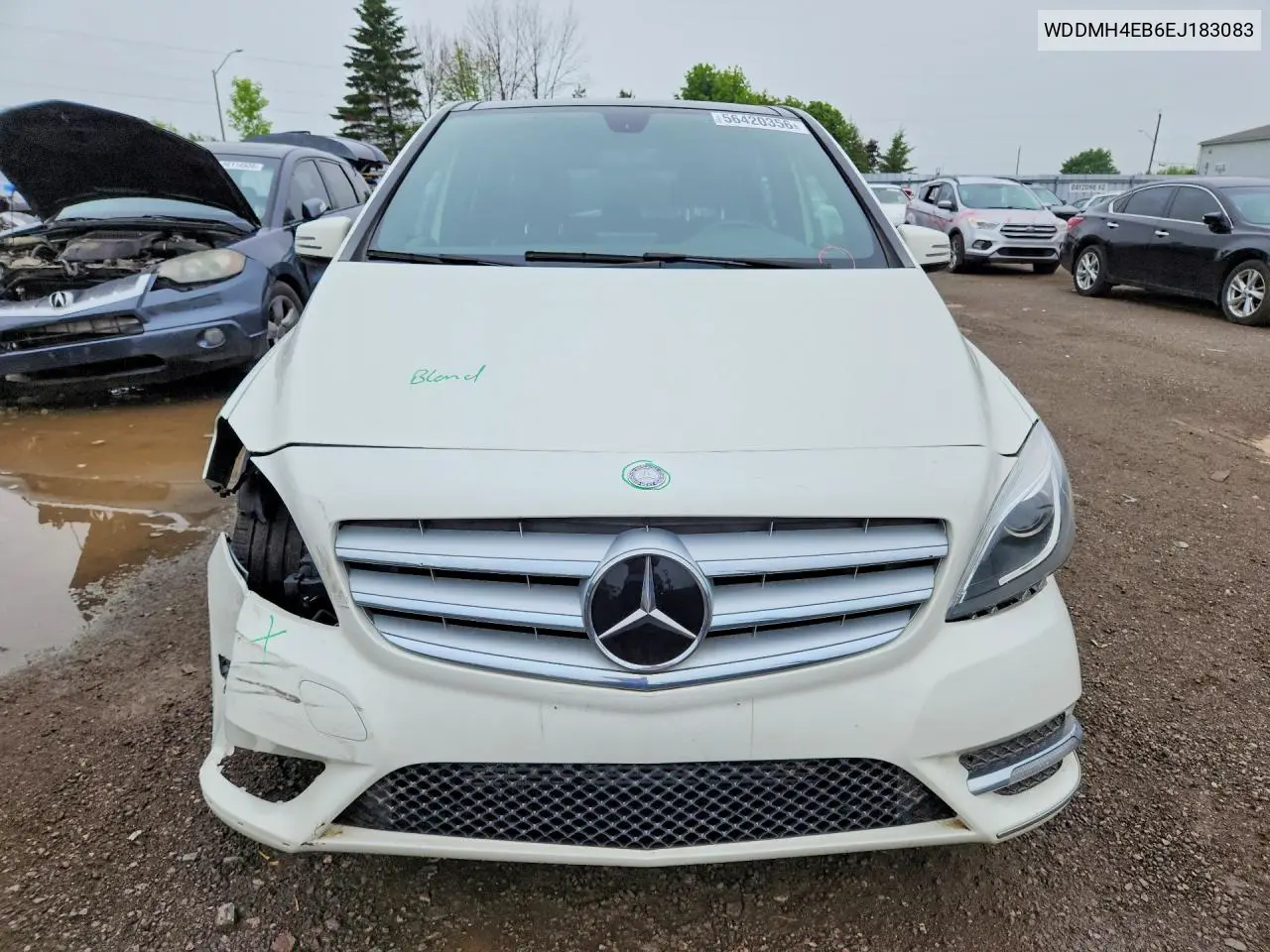 2014 Mercedes-Benz B250 VIN: WDDMH4EB6EJ183083 Lot: 56420356