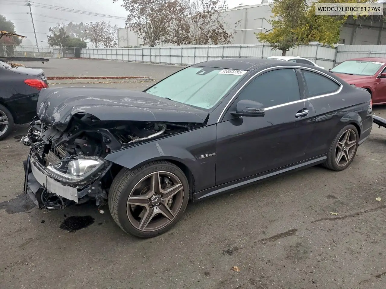 WDDGJ7HB0CF812769 2012 Mercedes-Benz C 63 Amg