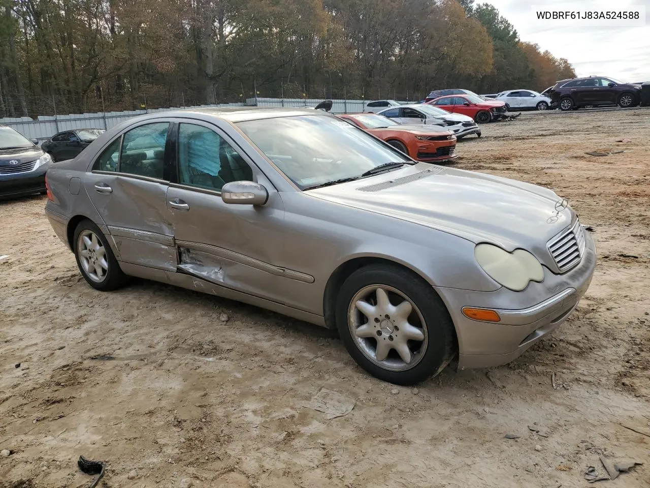 2003 Mercedes-Benz C 240 VIN: WDBRF61J83A524588 Lot: 83942264