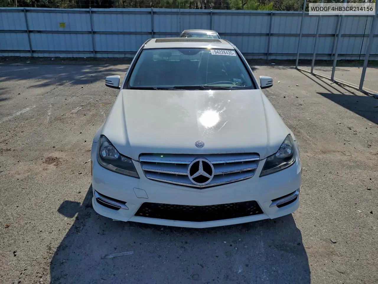WDDGF4HB3CR214156 2012 Mercedes-Benz C 250