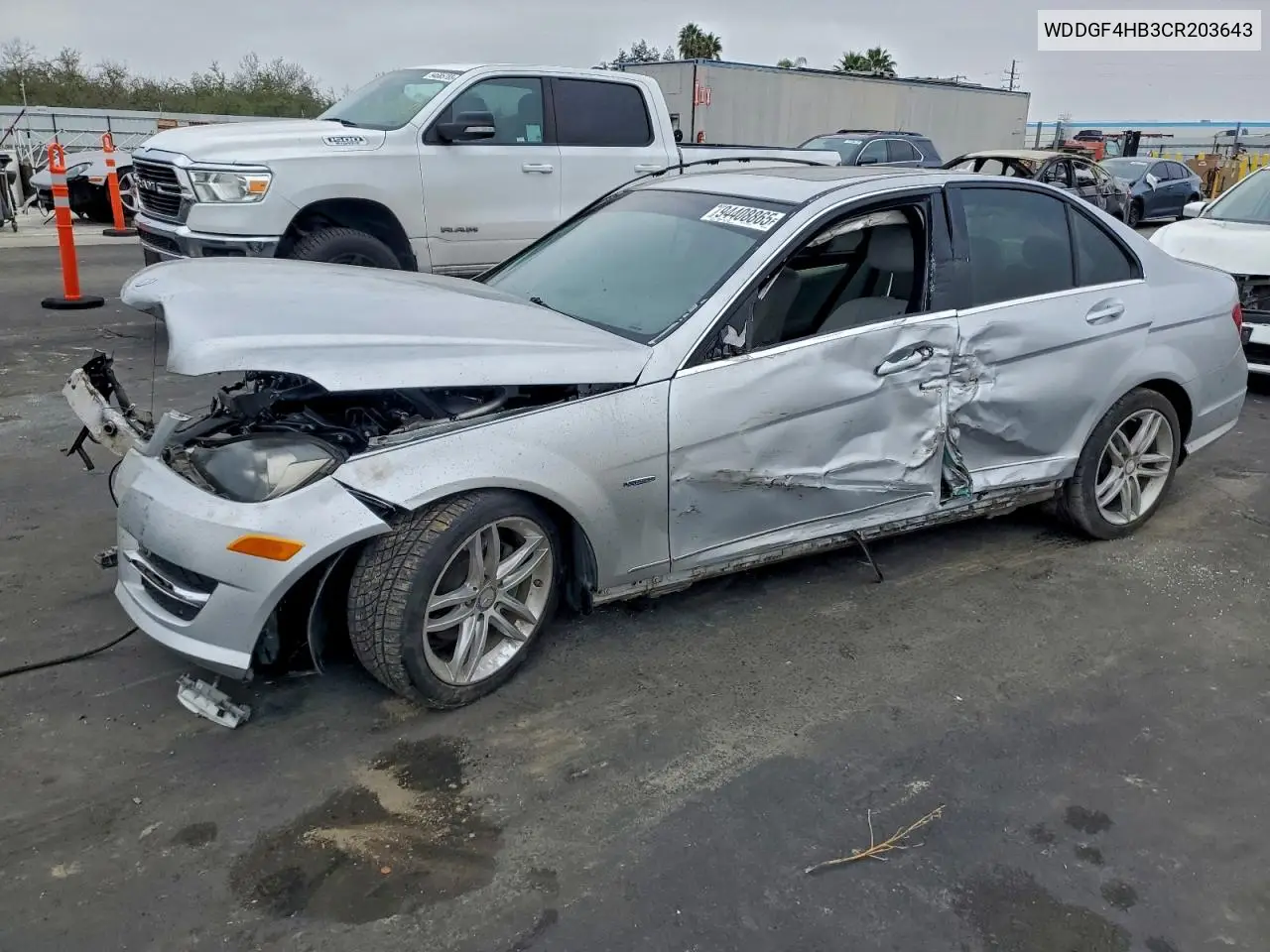 WDDGF4HB3CR203643 2012 Mercedes-Benz C 250