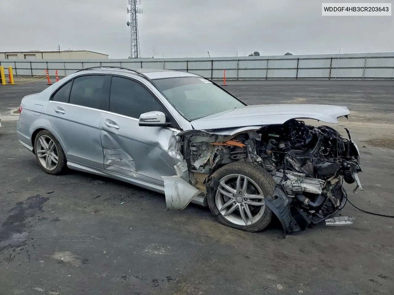 WDDGF4HB3CR203643 2012 Mercedes-Benz C 250
