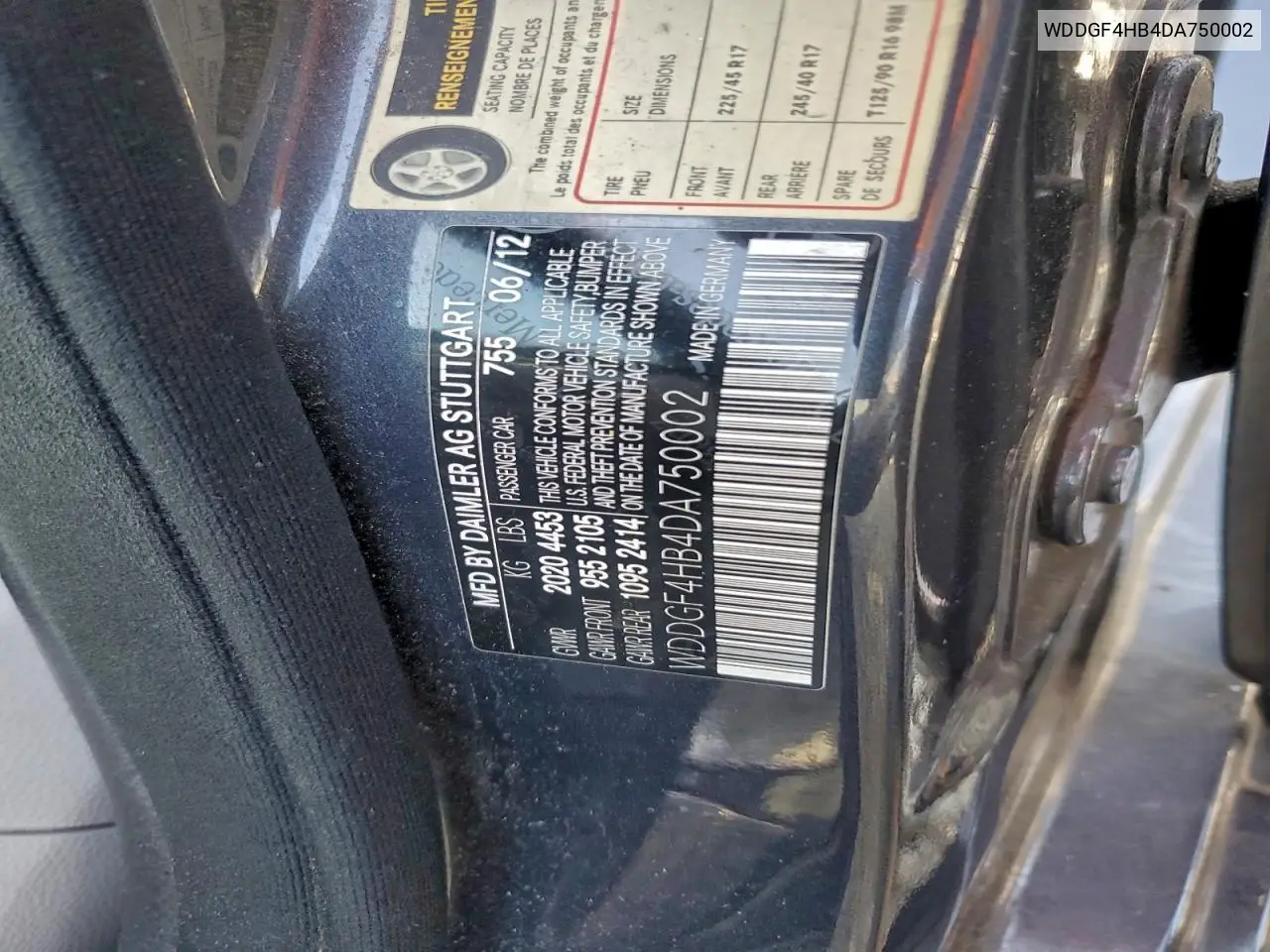 WDDGF4HB4DA750002 2013 Mercedes-Benz C 250