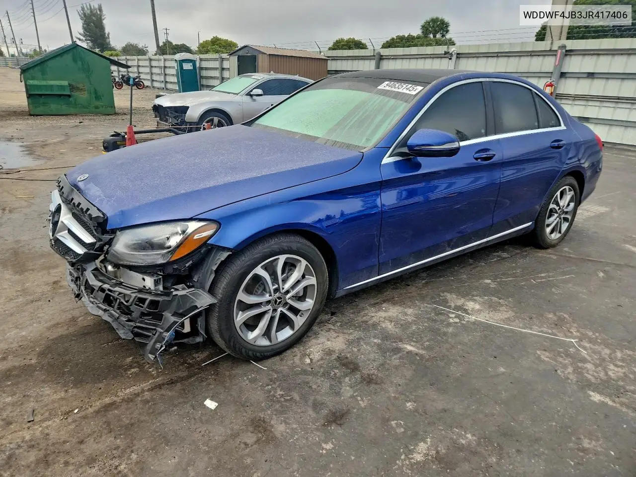 WDDWF4JB3JR417406 2018 Mercedes-Benz C 300