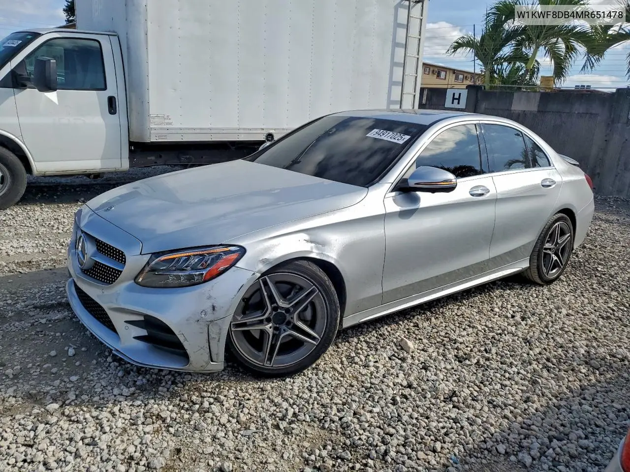 W1KWF8DB4MR651478 2021 Mercedes-Benz C 300