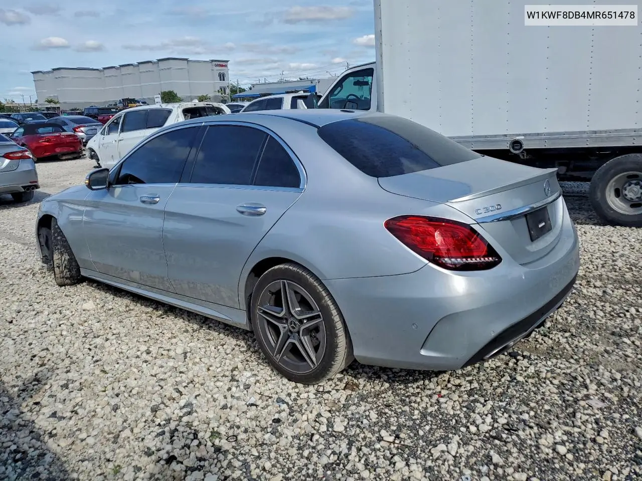 W1KWF8DB4MR651478 2021 Mercedes-Benz C 300