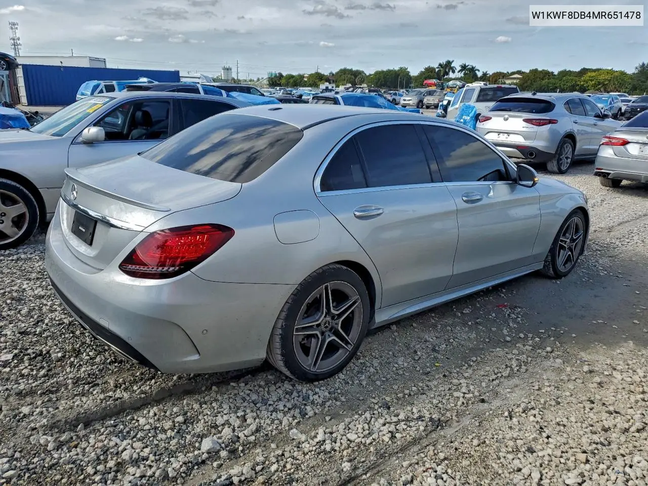 W1KWF8DB4MR651478 2021 Mercedes-Benz C 300