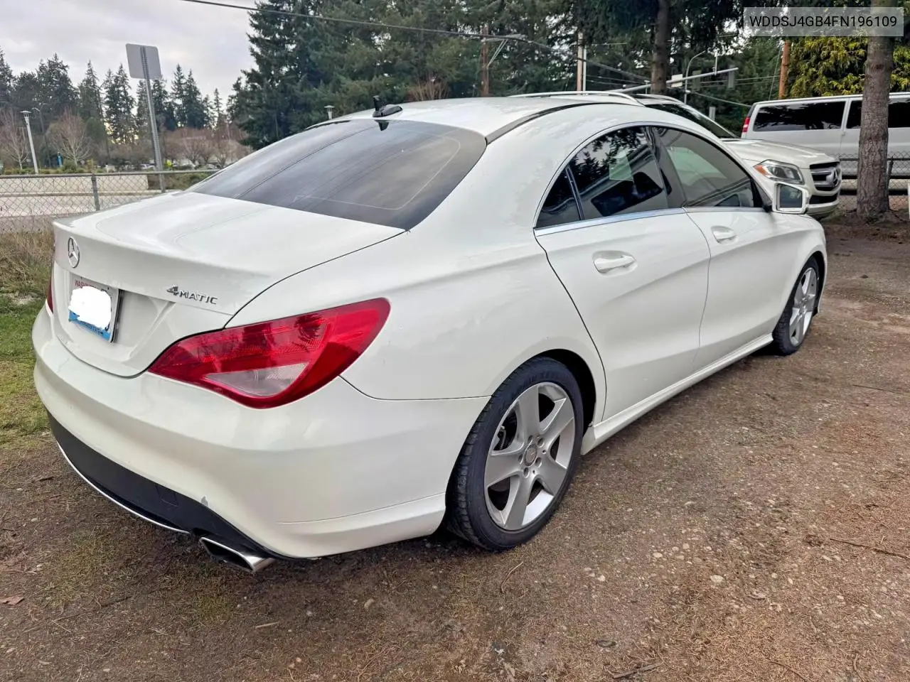WDDSJ4GB4FN196109 2015 Mercedes-Benz Cla 250 4Matic