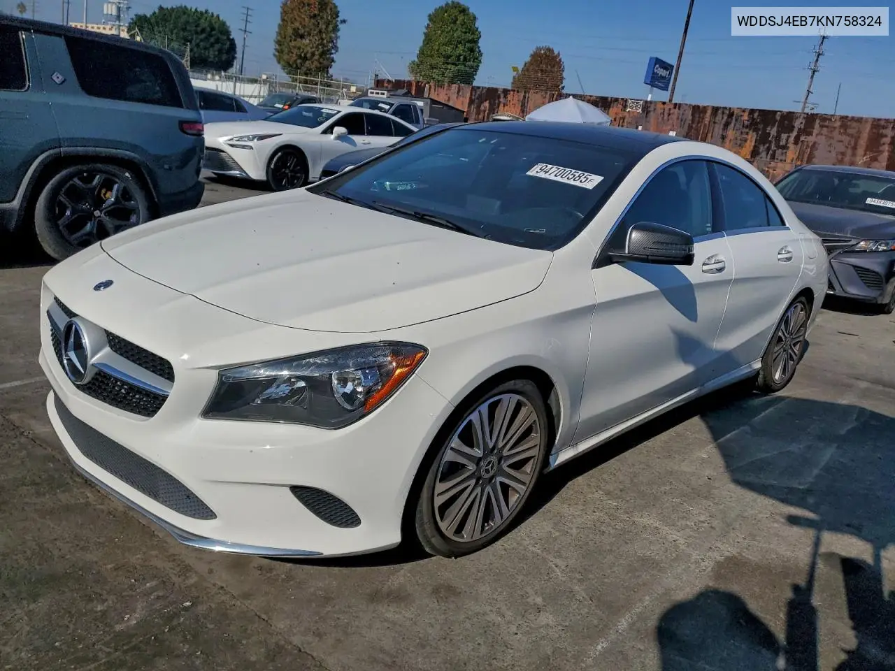 WDDSJ4EB7KN758324 2019 Mercedes-Benz Cla 250