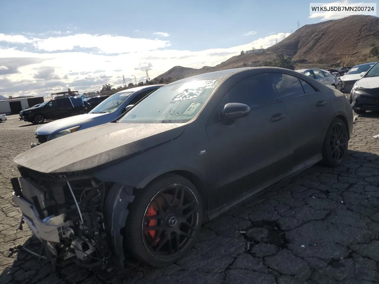 2021 Mercedes-Benz Cla 45 Amg VIN: W1K5J5DB7MN200724 Lot: 42712885