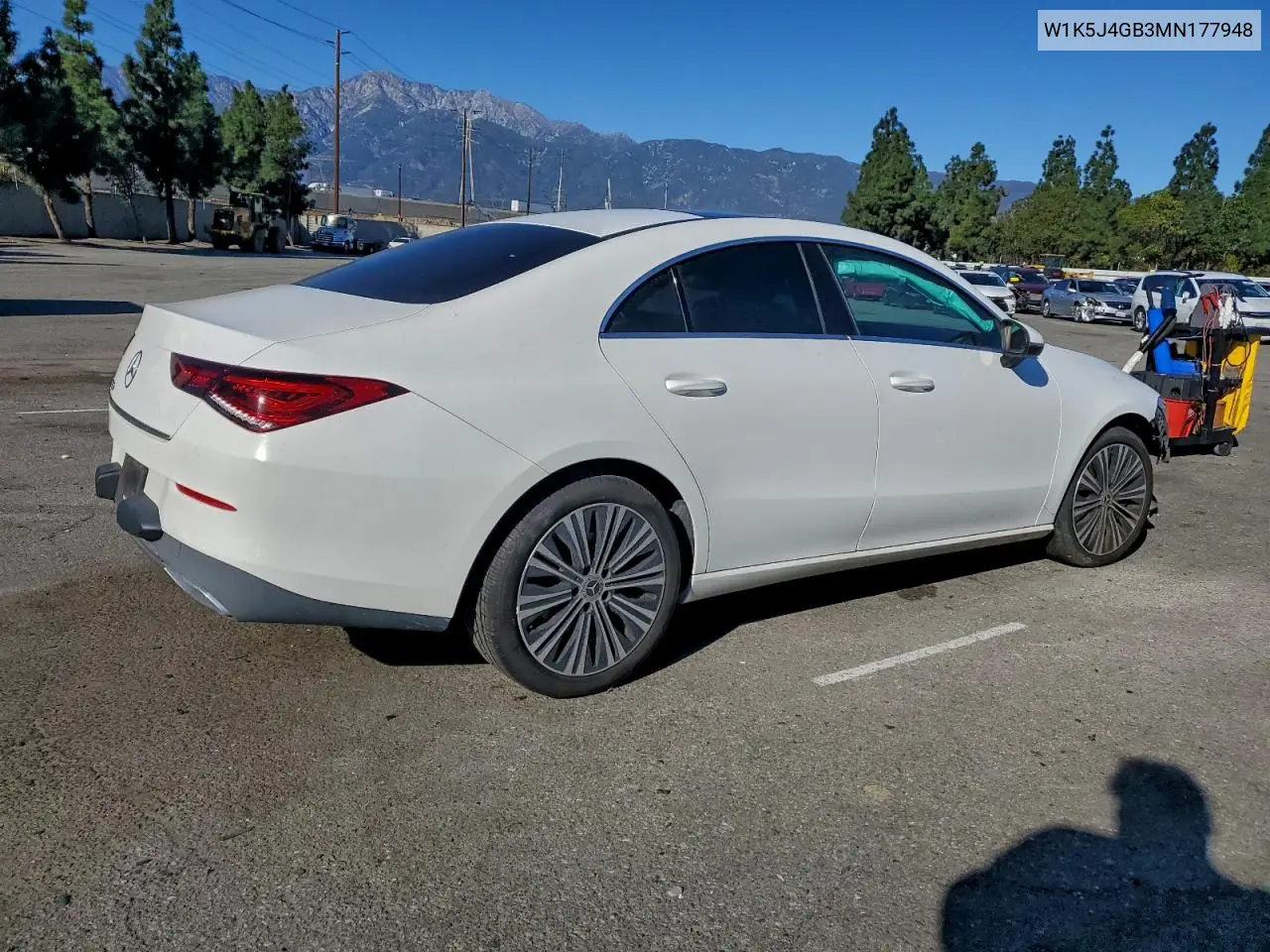 W1K5J4GB3MN177948 2021 Mercedes-Benz Cla 250
