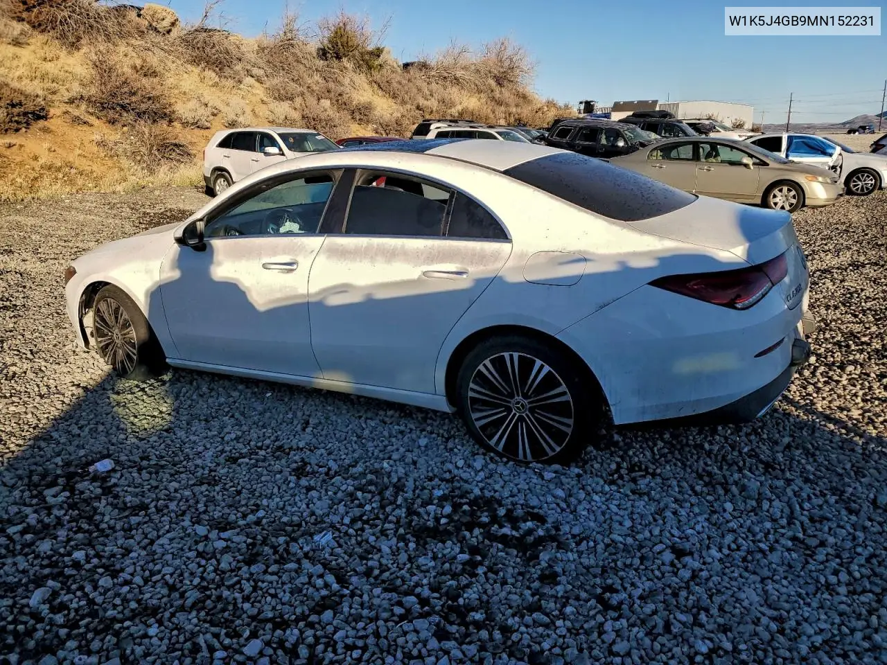 W1K5J4GB9MN152231 2021 Mercedes-Benz Cla 250