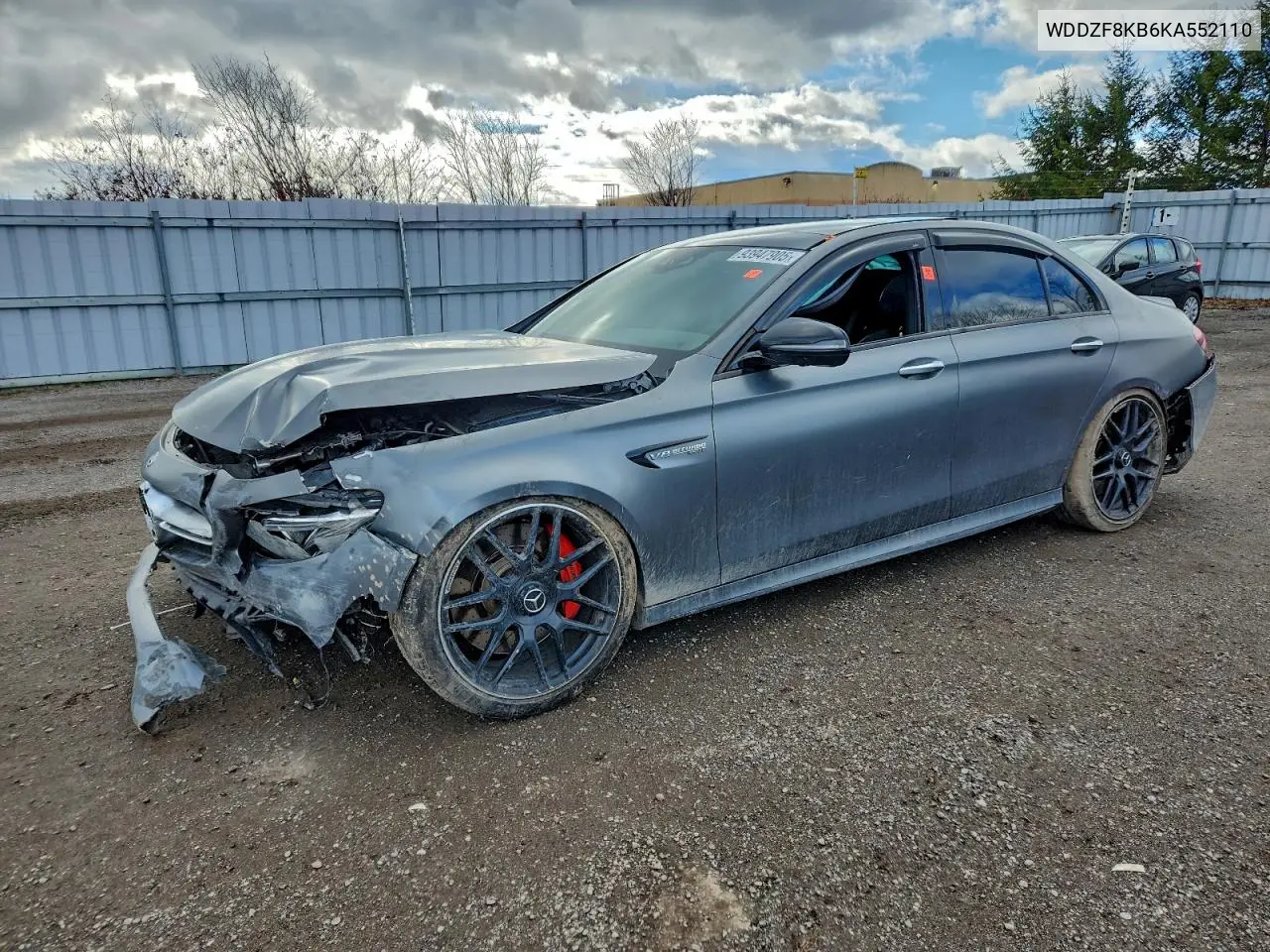 WDDZF8KB6KA552110 2019 Mercedes-Benz E 63 Amg-S 4Matic