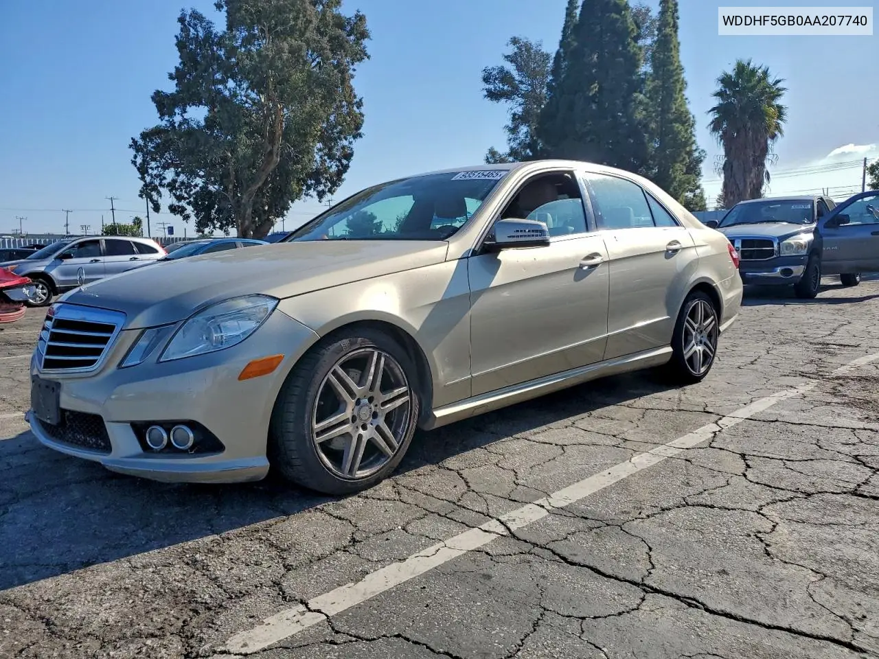 WDDHF5GB0AA207740 2010 Mercedes-Benz E 350