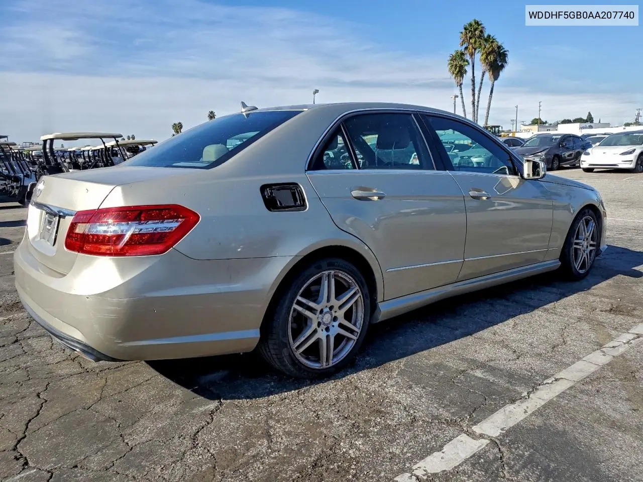 WDDHF5GB0AA207740 2010 Mercedes-Benz E 350