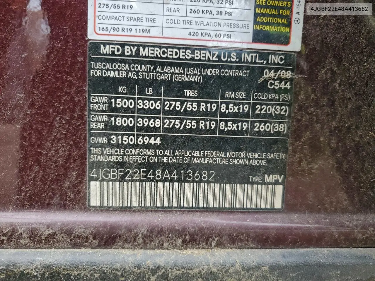 4JGBF22E48A413682 2008 Mercedes-Benz Gl 320 Cdi