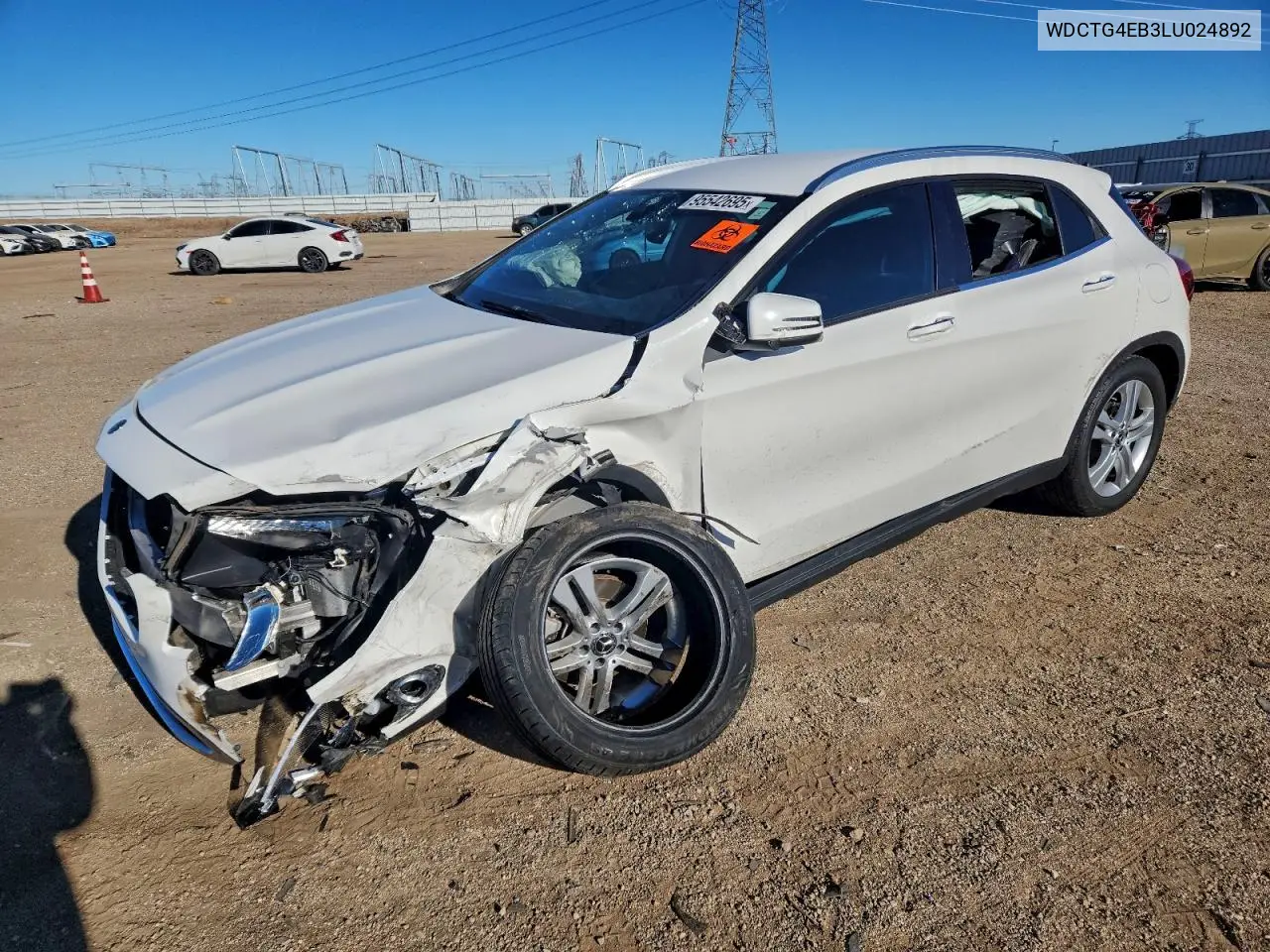WDCTG4EB3LU024892 2020 Mercedes-Benz Gla 250