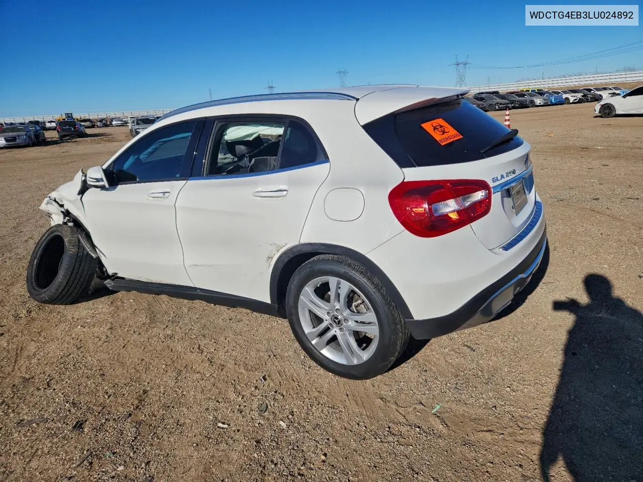 WDCTG4EB3LU024892 2020 Mercedes-Benz Gla 250